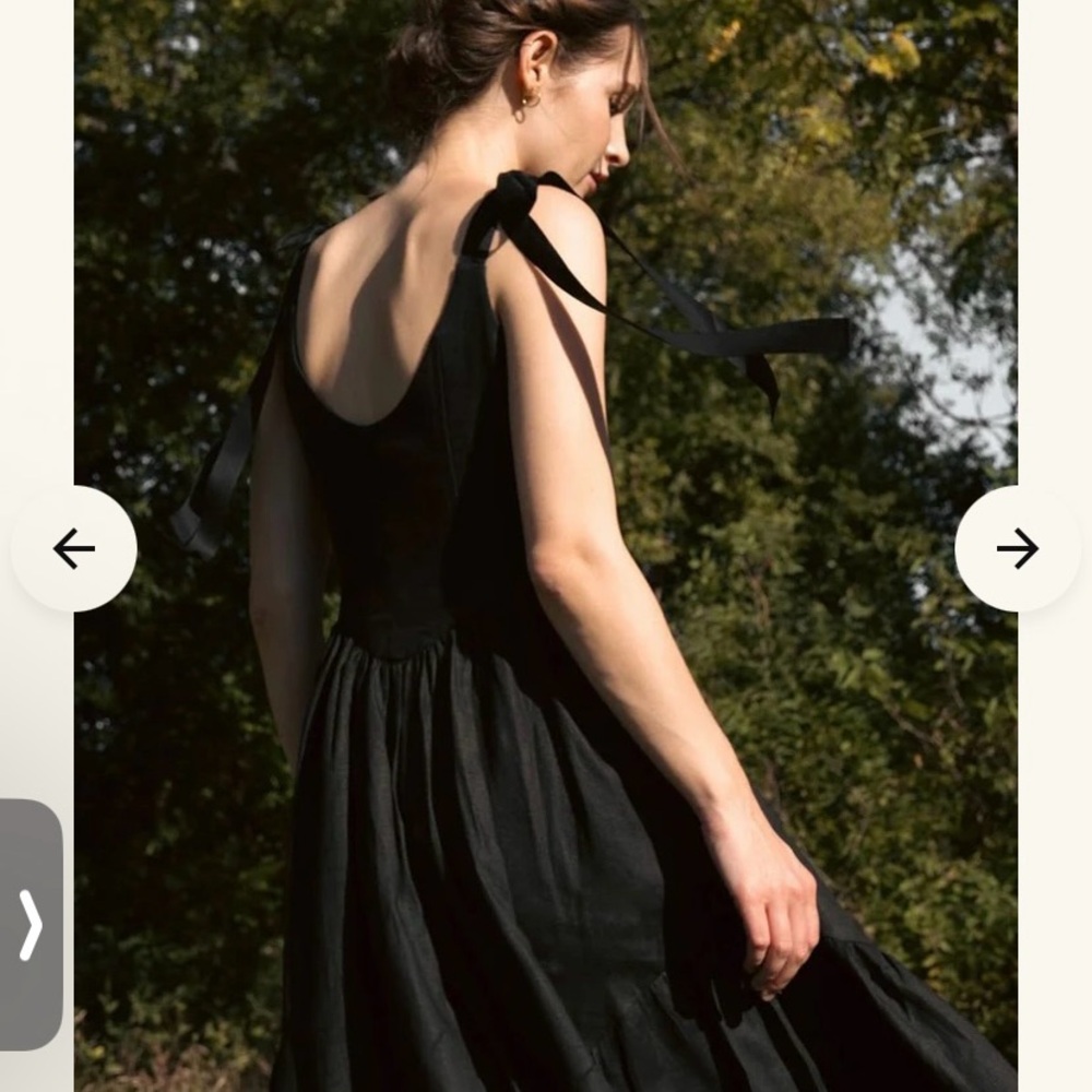 Of Her Own Kind Mirabelle Black Linen Dress